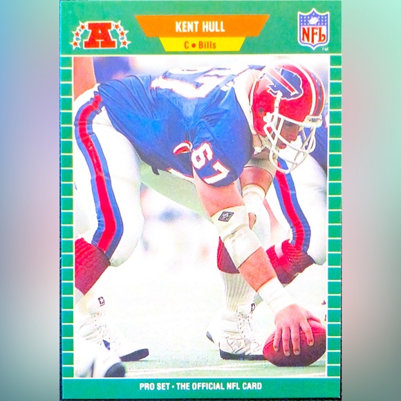 1989 Kent Hull Buffalo Bills Football Card - Pro Set - Picture 1 of 3